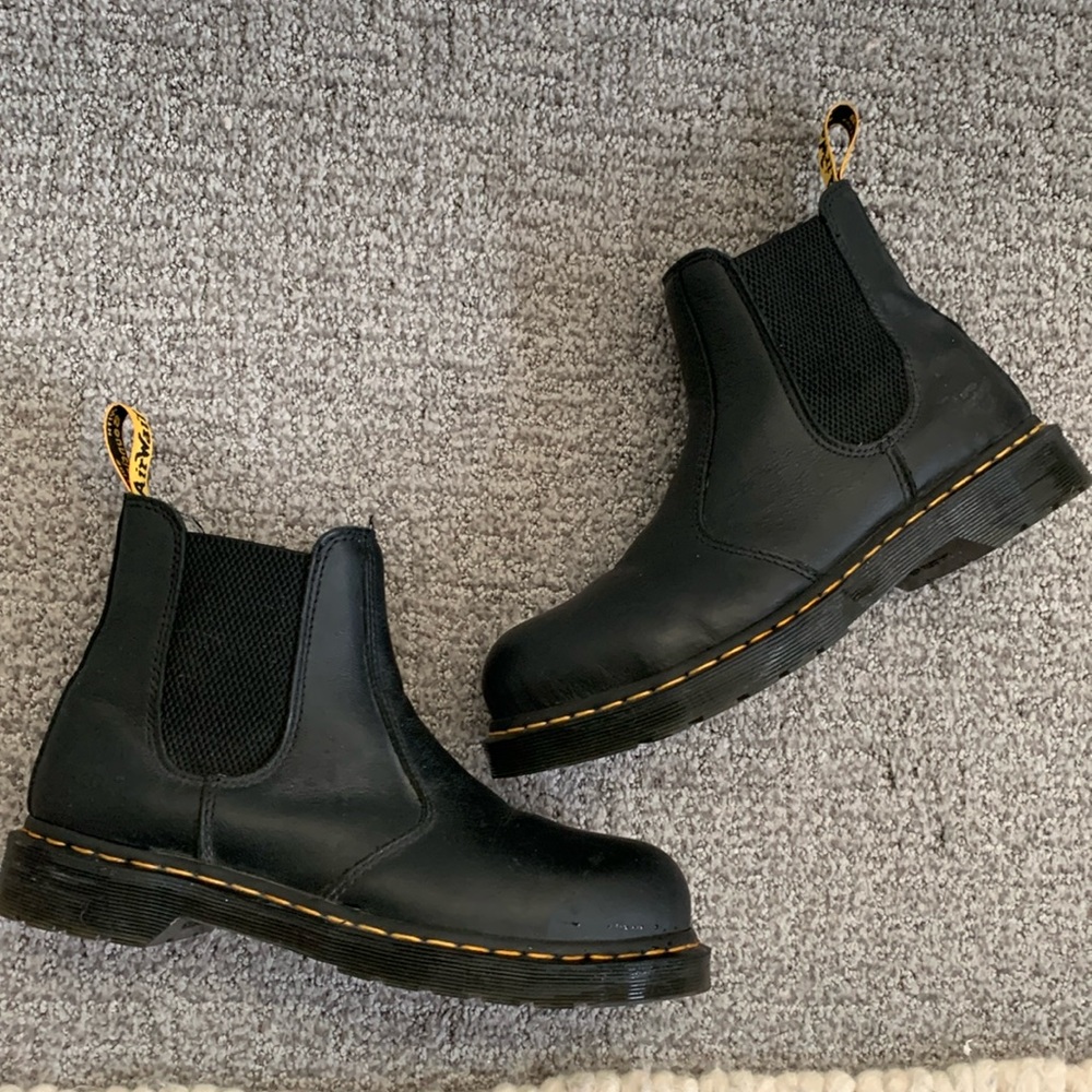 Dr. Martins Steel Toe Chelsea Boots